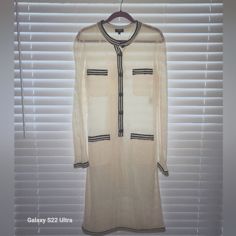 Chanel White/ Cream 4 Pocket Dress